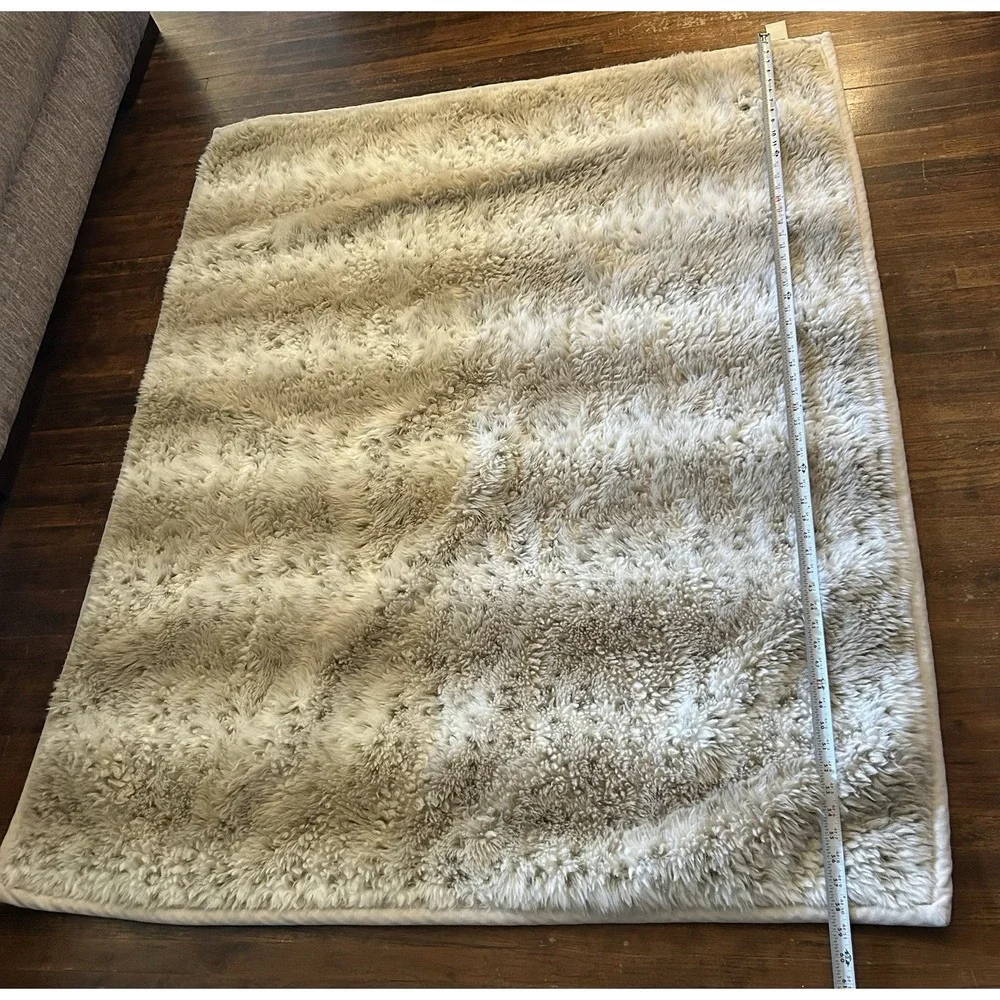 Pottery Barn Fawn Print Plush Fluffy Throw Blanket 58